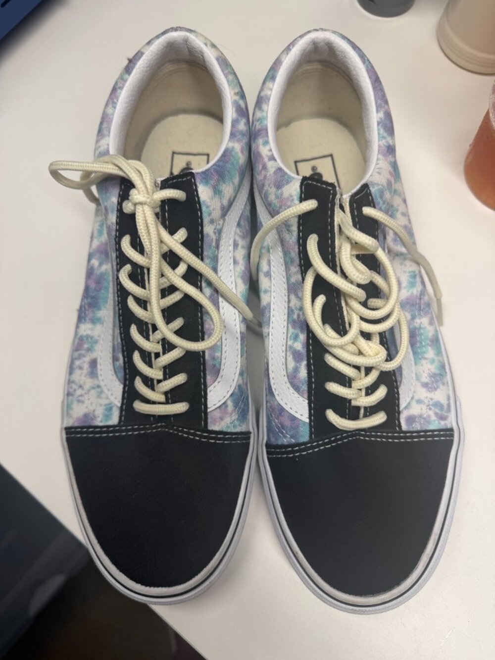 Vans Old Skool Multicolor Tie Dye Suede Sneakers Men Sz 10  – Like New